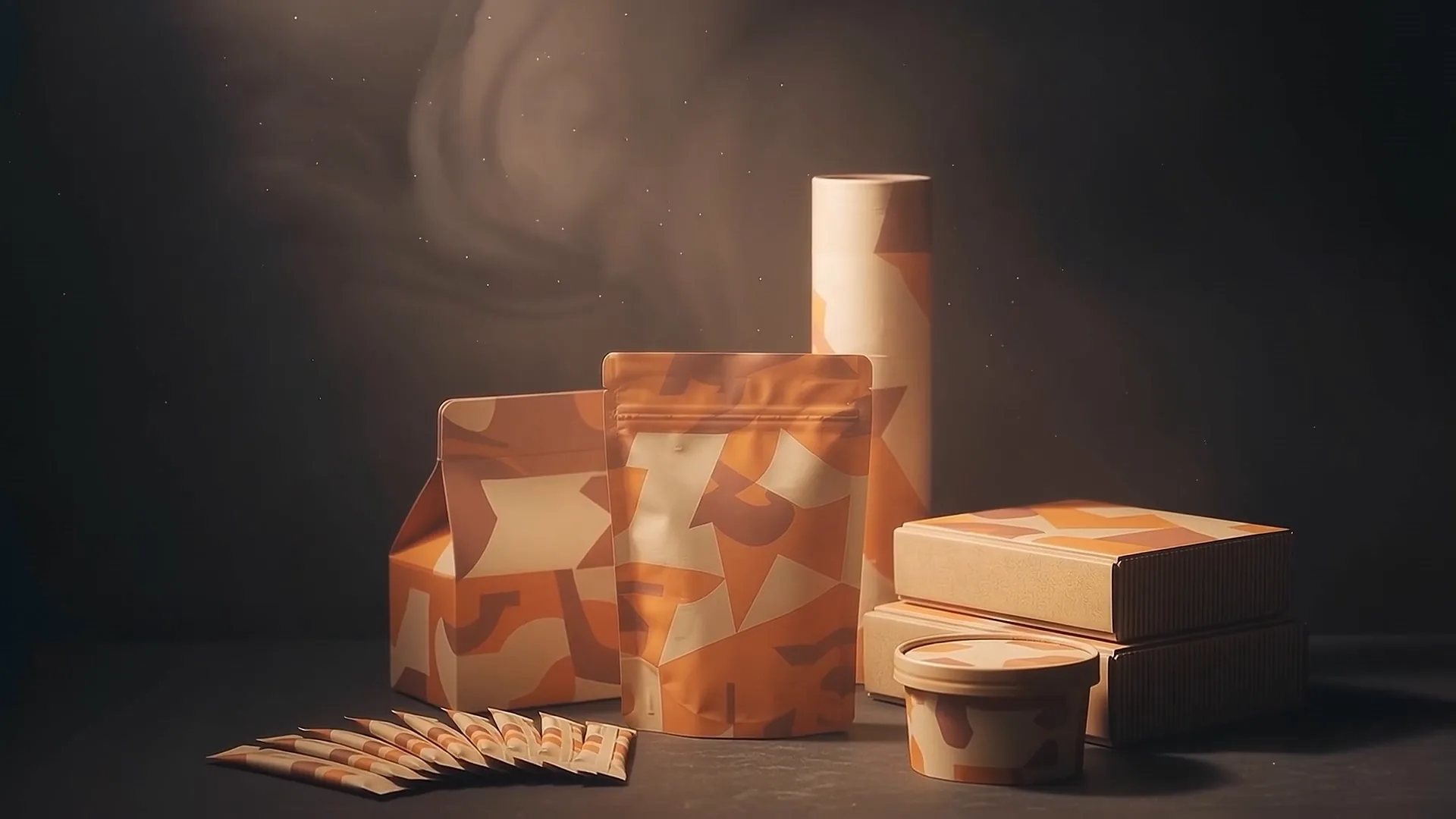Printed pouches, a carton, a tub, stick packs and corrugated cases from one run